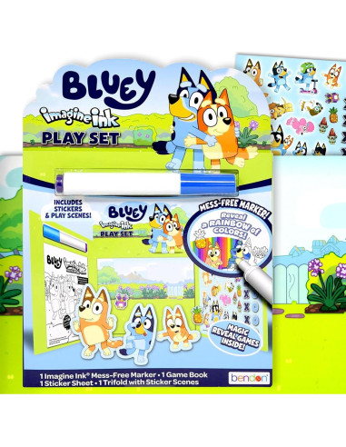Set de Juego Bluey Imagine Ink con Stickers y Marcador