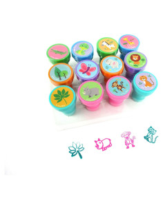 Kit de Sellos de Animales de la Selva TINYMILLS 12 PZS