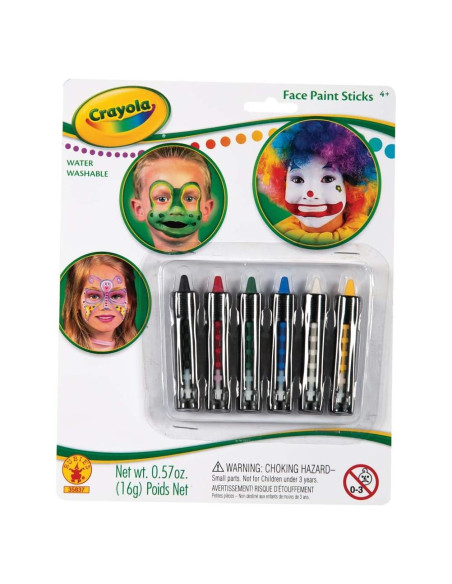 Pintura Facial Rubies Crayola Jumbo 6 Colores para Niños Pintura Facial Rubies Crayola Jumbo 6 Colores para Niños