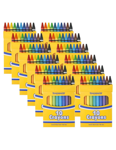 Paquete de 100 crayones Trail Maker multicolor no tóxicos