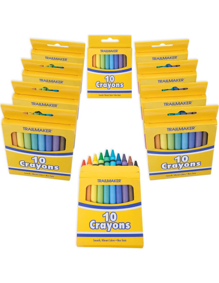 Paquete de 100 crayones Trail Maker multicolor no tóxicos Paquete de 100 crayones Trail Maker multicolor no tóxicos