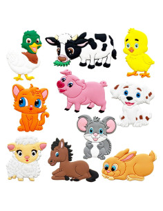 Imanes de Refrigerador ALNETI Animales de Granja 3D