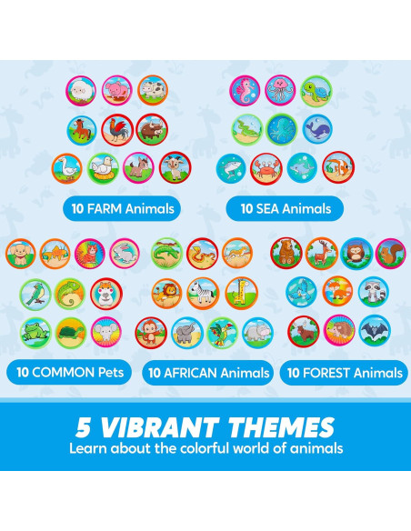 Sellos de Animales JOYIN 50 Pcs para Manualidades Sellos de Animales JOYIN 50 Pcs para Manualidades