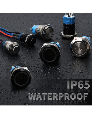 Interruptor Momentáneo LED 12mm STARELO 5pcs Carcasa Plateada
