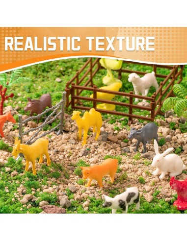 Figuritas de Animales de Granja Yeonha 60 Pcs Juguetes Realistas