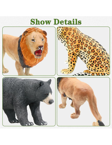 Figuritas de Animales Safari Mostop, Set de 6 Jumbo