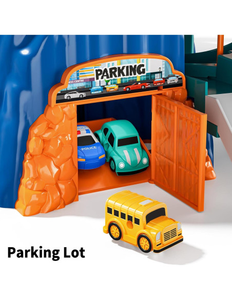 Pista de Carreras Dinosaurios TEMI con 10 Coches para Niños Pista de Carreras Dinosaurios TEMI con 10 Coches para Niños