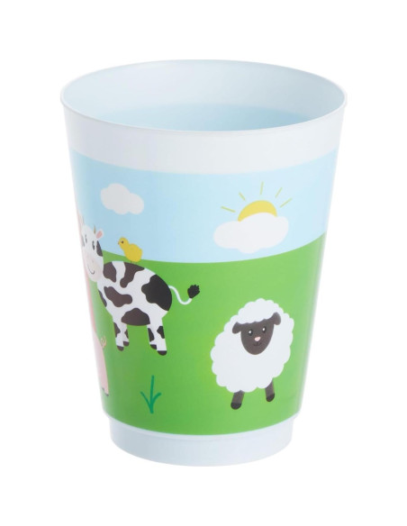 Pack 16 Vasos Plástico Animales Granja Blue Panda 473 ml Pack 16 Vasos Plástico Animales Granja Blue Panda 473 ml