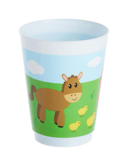 Pack 16 Vasos Plástico Animales Granja Blue Panda 473 ml Pack 16 Vasos Plástico Animales Granja Blue Panda 473 ml