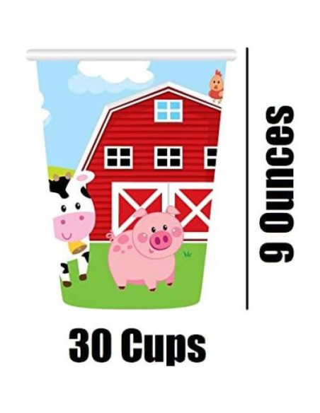 Oojami Suministros de Fiesta Granja 30 Personas Platos Vasos Oojami Suministros de Fiesta Granja 30 Personas Platos Vasos