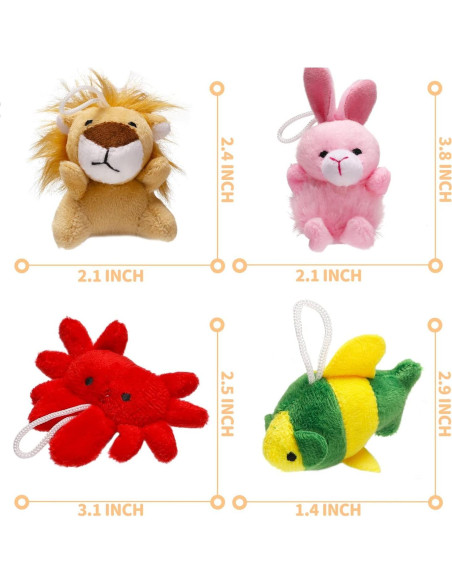 Paquete de 56 Mini Juguetes de Peluche Animales Uzoxlsn Paquete de 56 Mini Juguetes de Peluche Animales Uzoxlsn
