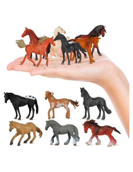 Set de 20 Figuritas de Caballo CLESDF Realistas para Niños Set de 20 Figuritas de Caballo CLESDF Realistas para Niños