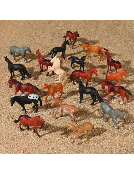 Set de 20 Figuritas de Caballo CLESDF Realistas para Niños Set de 20 Figuritas de Caballo CLESDF Realistas para Niños