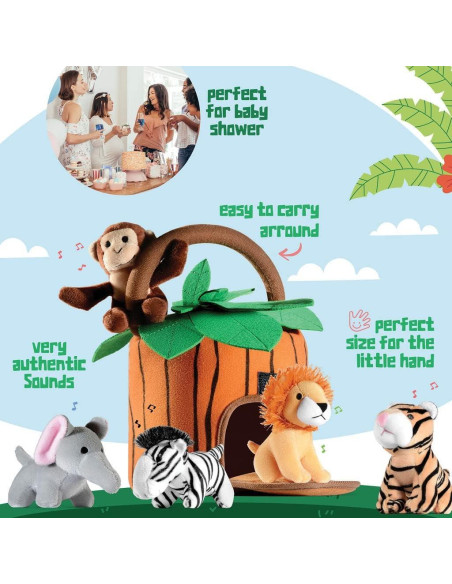 Set de Animales de Peluche Hablantes Play22 - 6 Piezas Set de Animales de Peluche Hablantes Play22 - 6 Piezas