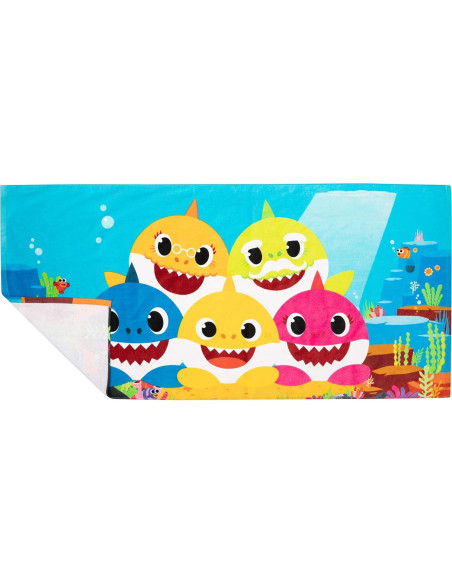 Toalla de Playa Franco Kids Baby Shark 147x71 cm Algodón Toalla de Playa Franco Kids Baby Shark 147x71 cm Algodón