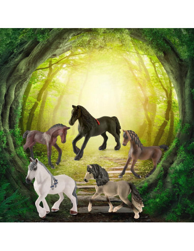 Set de Juguetes de Caballos 5PCS GUFOPONAS PVC Realista