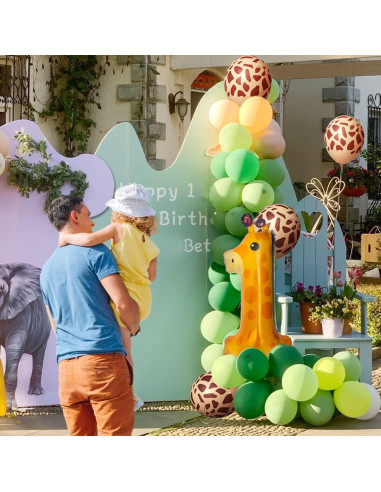 Globo Jirafa 40 cm TWIHWEI Decoración Safari 13 Pcs