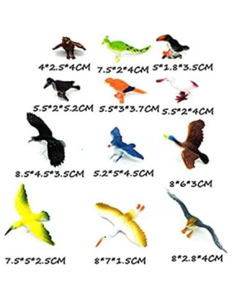 Juego de Figuras de Animales SmilerSmile 12 Piezas Educativas Juego de Figuras de Animales SmilerSmile 12 Piezas Educativas