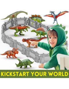 Cerca de Dinosaurios Oriate 12 Piezas Juguete Educativo 2