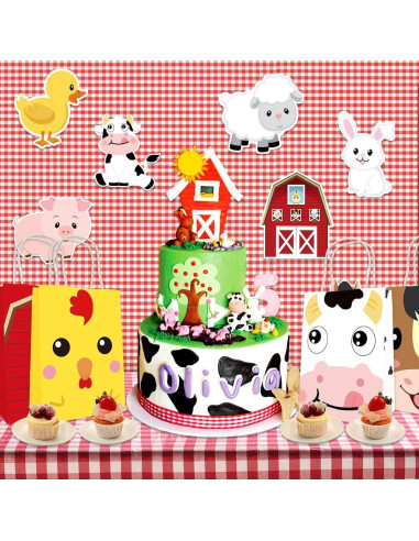 Bolsas de Fiesta de Animales de Granja Fancy Land 18 Pzs