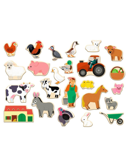 Juego Magnético de Granja DJECO 24 Piezas 22x19 cm Juego Magnético de Granja DJECO 24 Piezas 22x19 cm