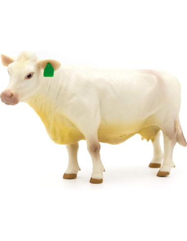 Conjunto de Juguetes de Animales de Granja Buster Toys - Vaca Charolais y Ternero
