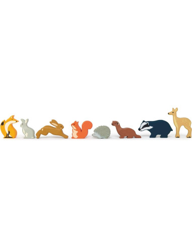 Juguetes Tender Leaf Animales del Bosque - 8 Figuras de Madera