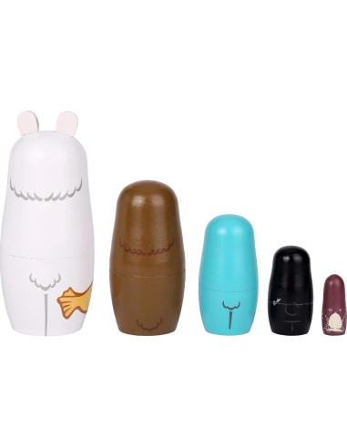 Muñecas Rusas Yoption 5 Piezas de Ositos de Madera