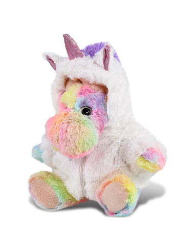 DolliBu Alce Arcoíris con Unicornio 22,86 cm Juguete de Peluche