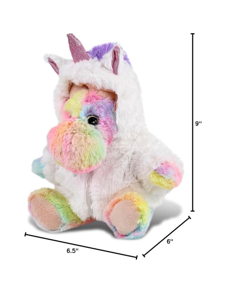 DolliBu Alce Arcoíris con Unicornio 22,86 cm Juguete de Peluche DolliBu Alce Arcoíris con Unicornio 22,86 cm Juguete de Peluche