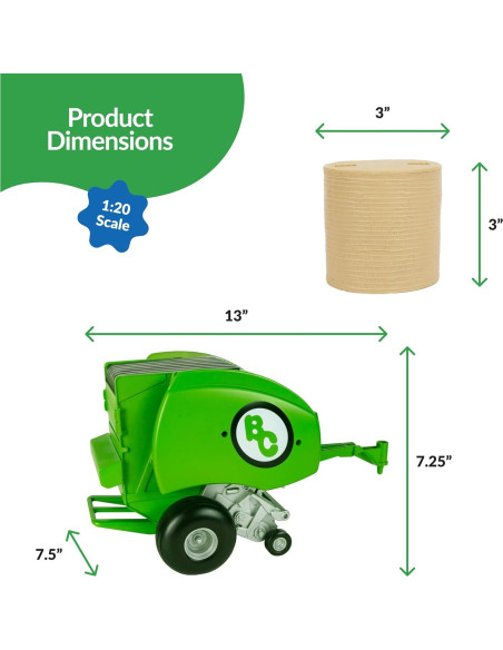 Empacadora Redonda Big Country Toys - Juguete Granja 1:20 Empacadora Redonda Big Country Toys - Juguete Granja 1:20