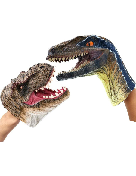 Set de Títeres de Mano Dinosaurios Tyrannosaurus y Velociraptor Set de Títeres de Mano Dinosaurios Tyrannosaurus y Velociraptor
