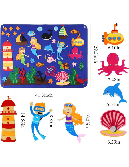 Tablero de Fieltro Marinos Craftstory 41 Piezas 106 cm Tablero de Fieltro Marinos Craftstory 41 Piezas 106 cm