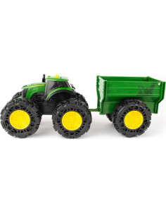 Tractor John Deere Monster Treads con Carreta y Sonidos 2