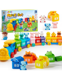 JOYIN Juguete de Aprendizaje Montessori Tren y Osos de Conteo 2