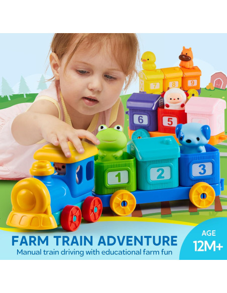 JOYIN Juguete de Aprendizaje Montessori Tren y Osos de Conteo JOYIN Juguete de Aprendizaje Montessori Tren y Osos de Conteo
