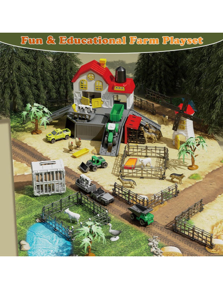 Juego de Camión Transportador de Juguetes con Pista y Granja Juego de Camión Transportador de Juguetes con Pista y Granja