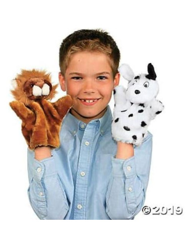 Títeres de Mano de Animales de Peluche Fun Express - 12 Piezas 20.3 cm