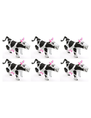 Set de 6 Vacas Inflables Toyco | Decoración Fiesta Granja