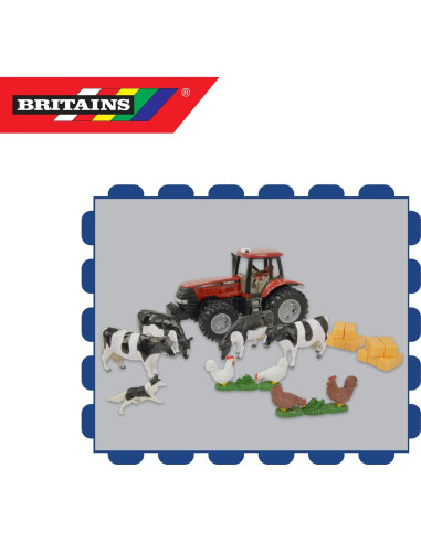 Conjunto de Granja ERTL 1:32 con Tractor y Animales