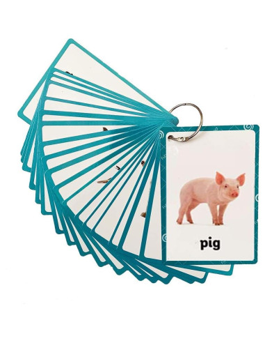 Tarjetas de Flash de Animales de Granja LUGMAZU 18 Pcs