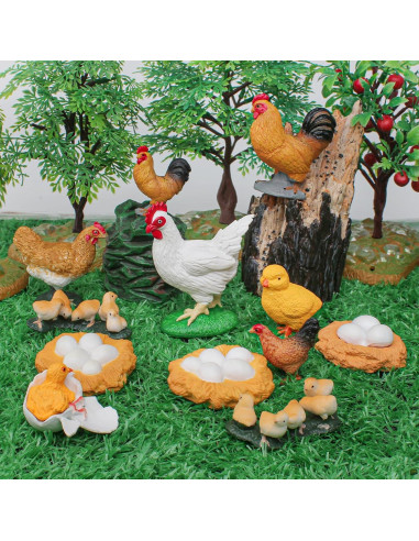 Juego Educativo Ciclo de Vida de Pollos 4 Piezas