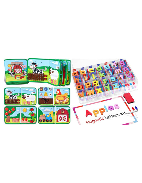 Kit de Letras Magnéticas Gamenote + Tablero Montessori 15 en 1 Kit de Letras Magnéticas Gamenote + Tablero Montessori 15 en 1