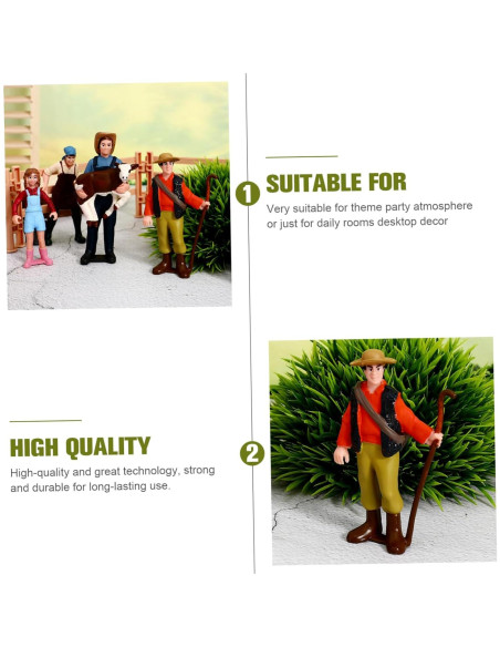 Figuras de Personas de Granja Gadpiparty 5 Piezas Miniatura Figuras de Personas de Granja Gadpiparty 5 Piezas Miniatura