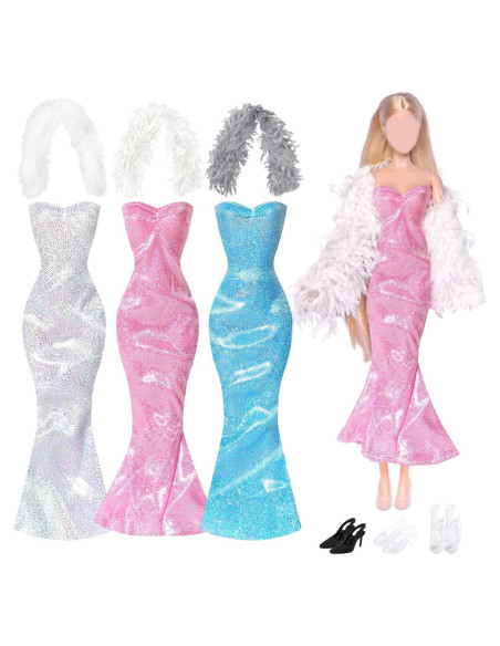 Conjuntos Ropa de Muñeca UPINS 29.21 cm 3 Piezas Estilo Brillante Conjuntos Ropa de Muñeca UPINS 29.21 cm 3 Piezas Estilo Brillante