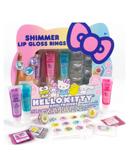 Kit de Creación de Brillo Labial Hello Kitty 5 Anillos DIY Kit de Creación de Brillo Labial Hello Kitty 5 Anillos DIY