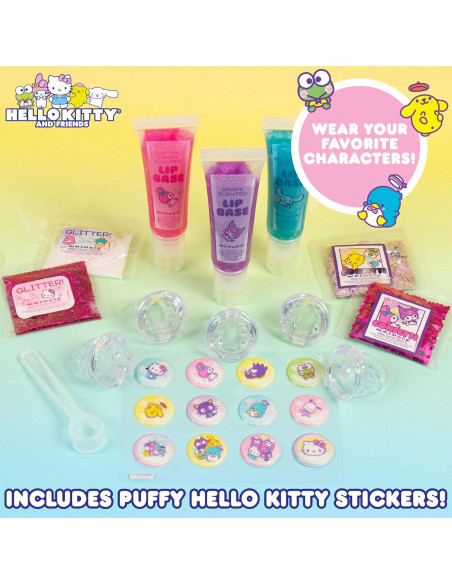 Kit de Creación de Brillo Labial Hello Kitty 5 Anillos DIY Kit de Creación de Brillo Labial Hello Kitty 5 Anillos DIY