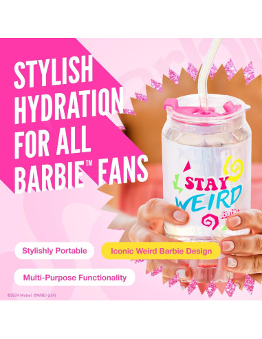 Tazas de Vidrio Dragon Glassware Barbie Rara - Set de 2