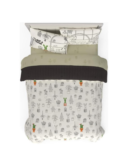 Juego de Cama Franco Miniverse Plantas 7 Piezas Doble Juego de Cama Franco Miniverse Plantas 7 Piezas Doble