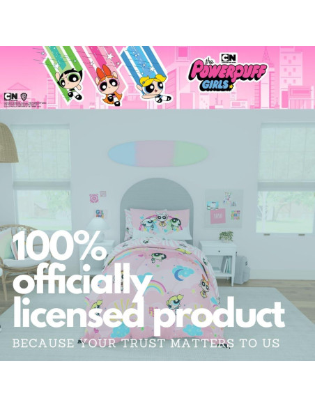 Juego de Cama Twin 5 Piezas Powerpuff Girls Franco Juego de Cama Twin 5 Piezas Powerpuff Girls Franco